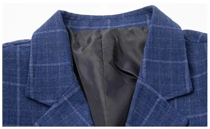Men Plaid Business Casual Blazers Jackets Spring Autumn Suits Coats High Quality Man Slim Fit Blazers Jackets Coats Size 4XL 241220