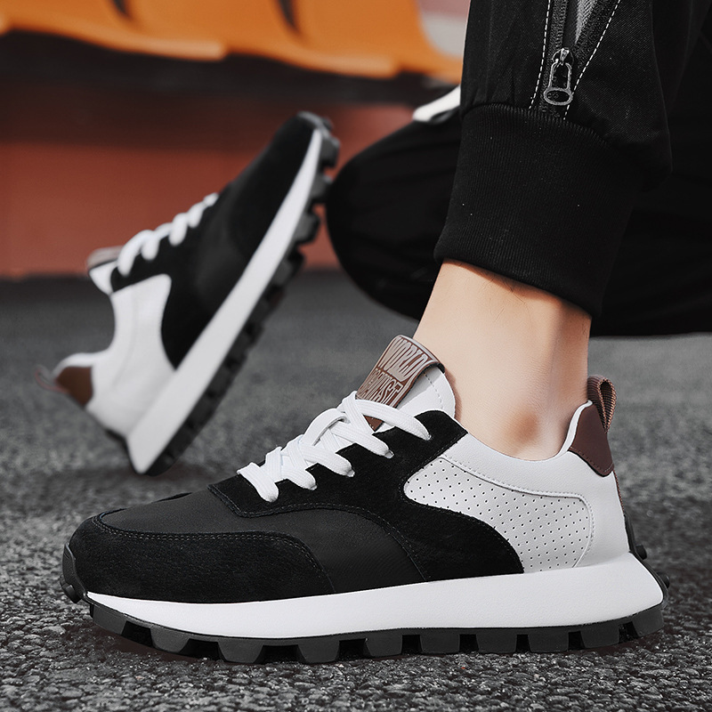 Men Sports Shoes Fashion Thick Sole Anti-slip Retro Korean Version Casual Style Chunky Shoes Designer Shoes Triple Black Green Free shipping