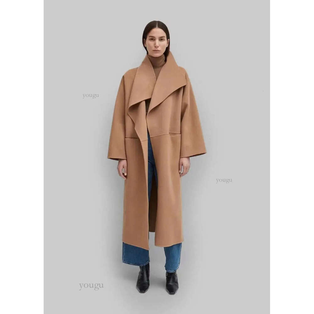 Women's Wool Blends Totem* Wool Long Coat ANNECY Series Wool Coat Silhouette Side Slit Lapel Long Coat For Women Big Size Arrival Spring 231115