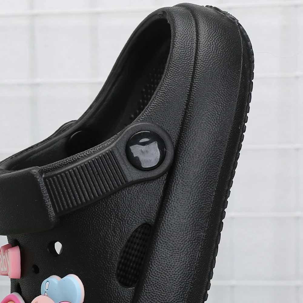 Sneakers Summer childrens sandals hole childrens shoes slider soft anti slip cartoon DIY design hole baby shoes beach boys and girls H241221
