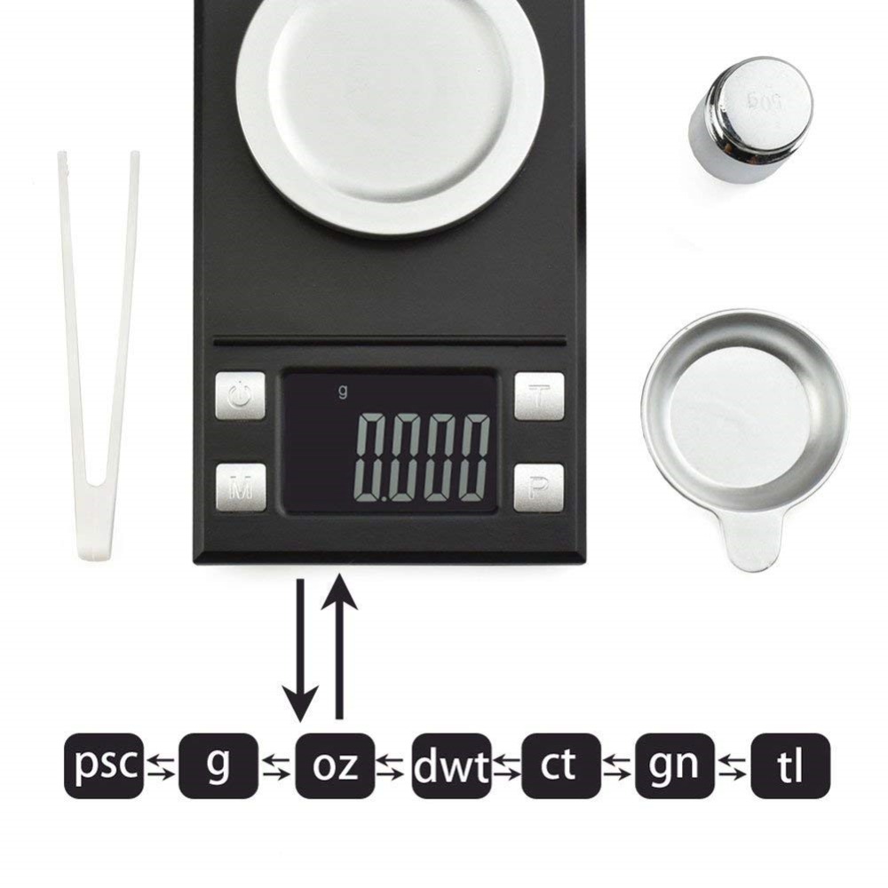 100g/50g/20g 0.001g Digital precision for Jewelry gold Herb Lab Weight Milligram Scale Electronic Balance accurate scale