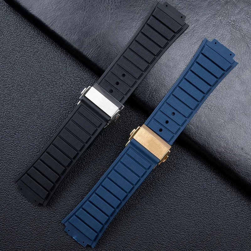 29x19mm Soft Nature Big Wrist Watchband For Strap King Power Series Watch Band Mens Waterproof Bracelet Watch Accessorie 241220