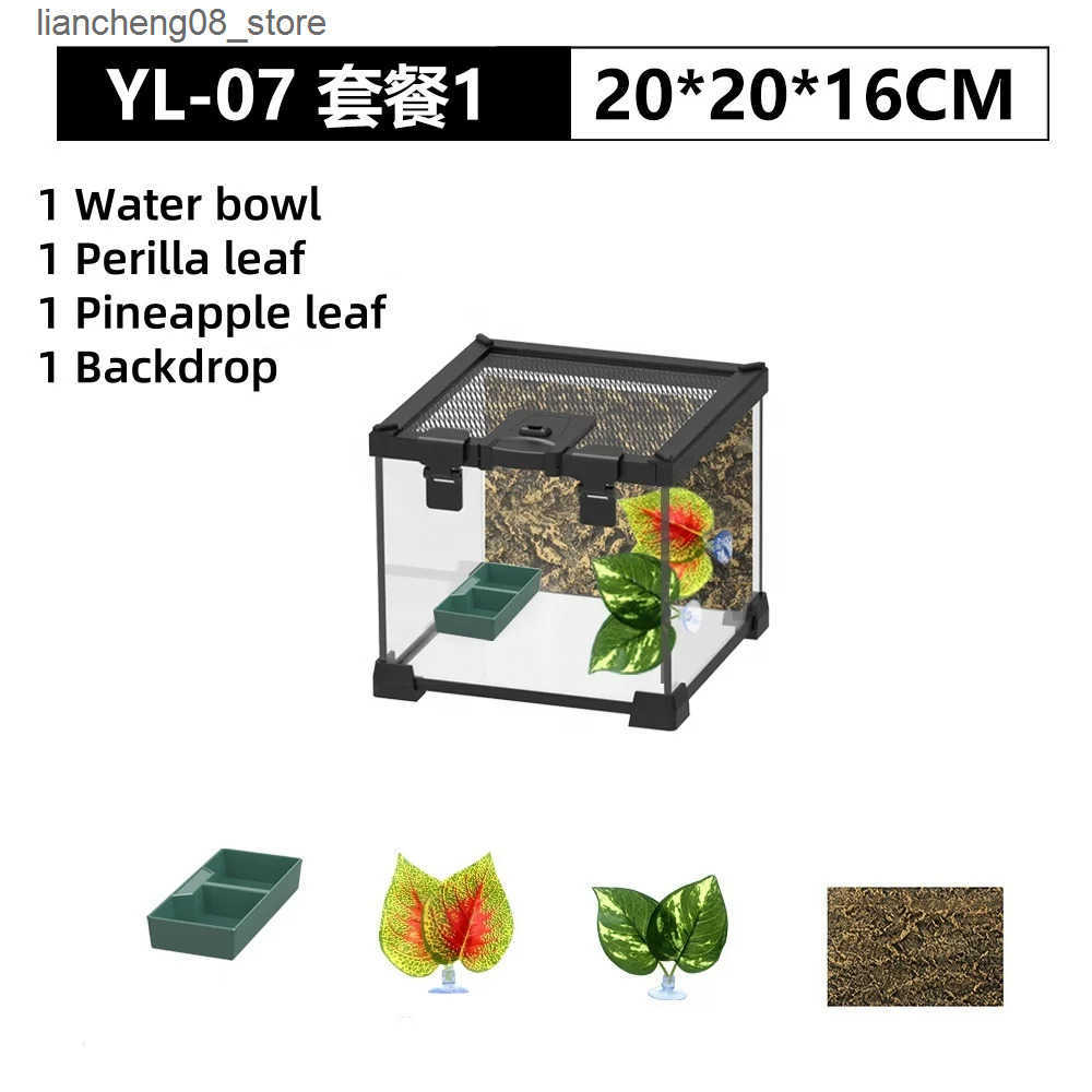 Other Pet Supplies Glass Feeding Cabinet Climbing Pet Room Corn Snake Clover Lizard Sea Turtle Amphibious Aquarium Rainforest Aquarium L240910