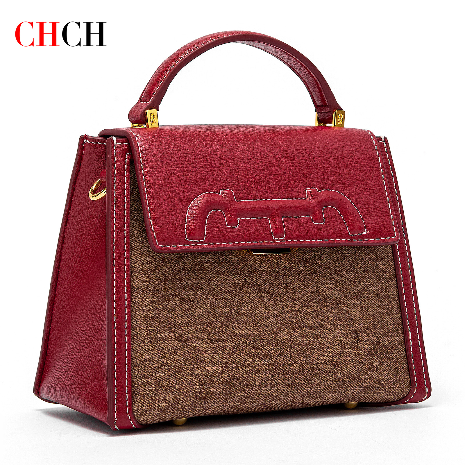 CHCH Crossbody Autumn/Winter Restoration Splicing Flip Small Square Bag Women's Handbag