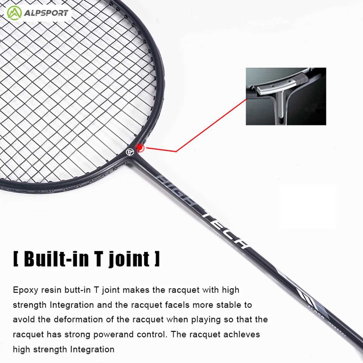 Alpsport Rr 4U 2PCS/Batch Ultra Light Offensive Maximum 25 Pound Carbon Fiber+Titanium Badminton Stand Including Bag ChordW241221