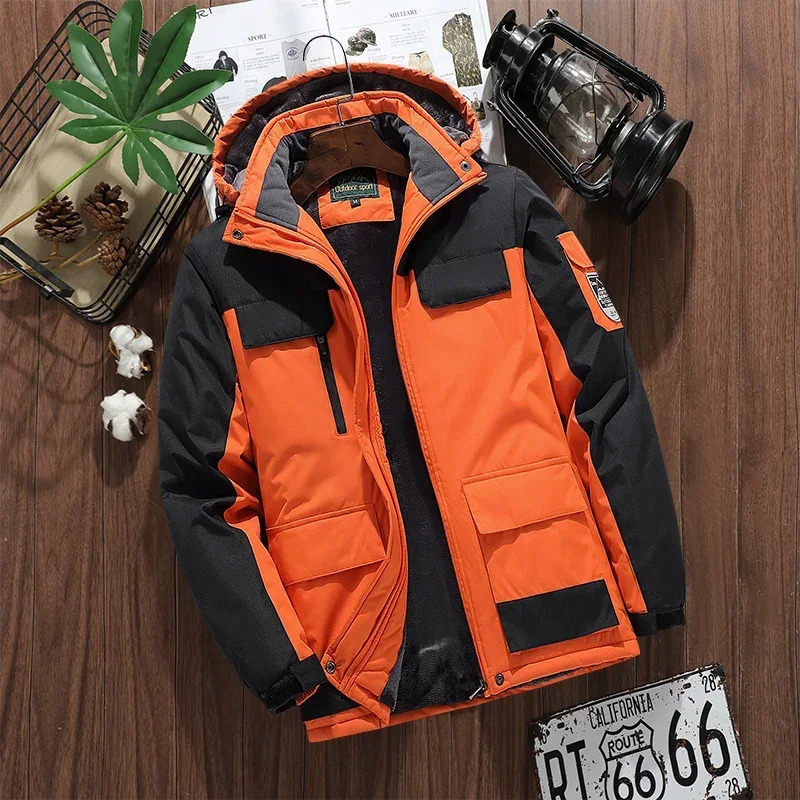 Winter Parkas Men Warm Thick Windproof Jacket Quality Multipocket Hooded Coat Mens Fashion Waterproof Outwear M9XL 241217