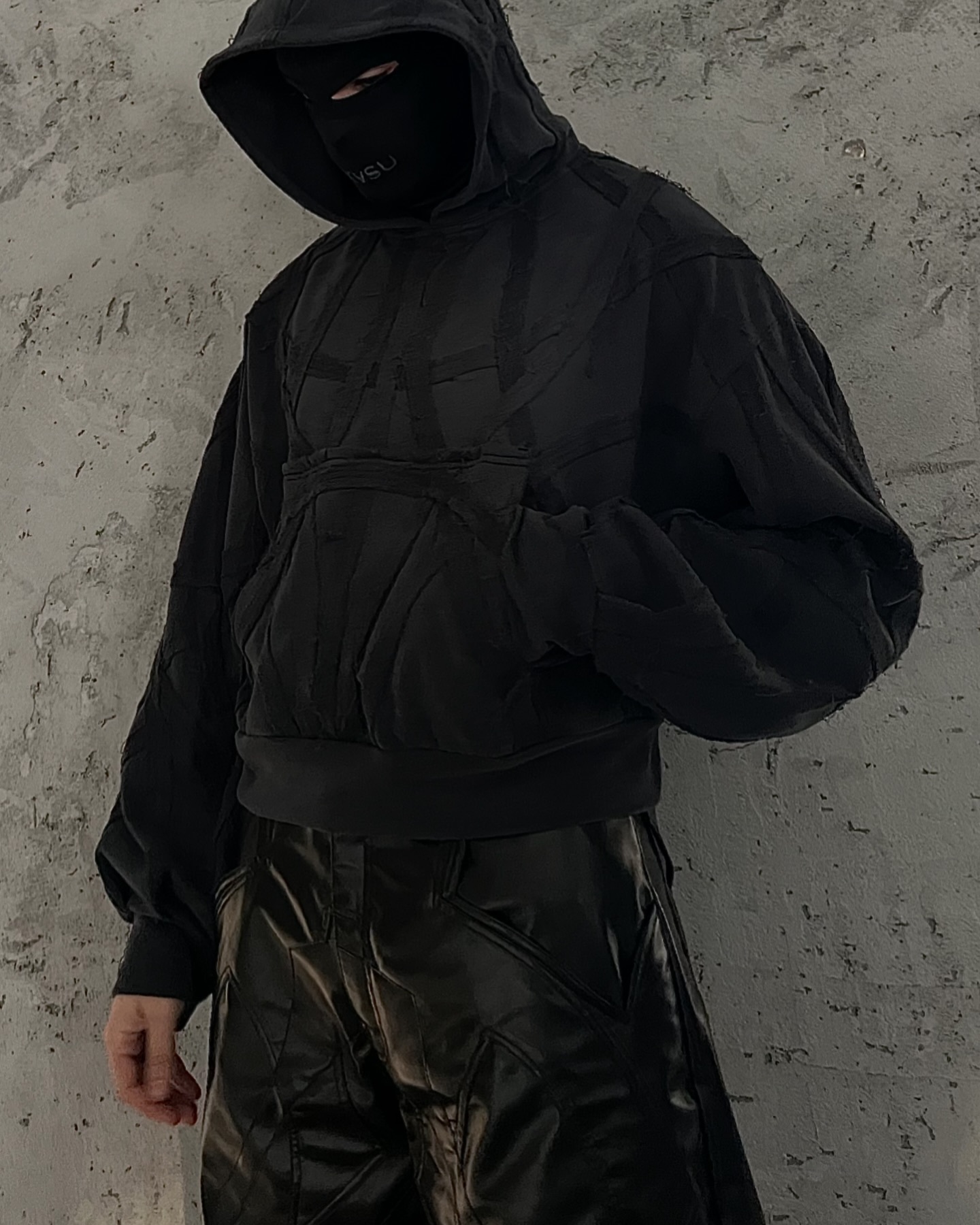 New Streetwear Gothic Retro Sweater Patchwork Striped Hoodie Men And Women Y2k Hip Hop Haruku Fashion Black Hooded Sweatshirt