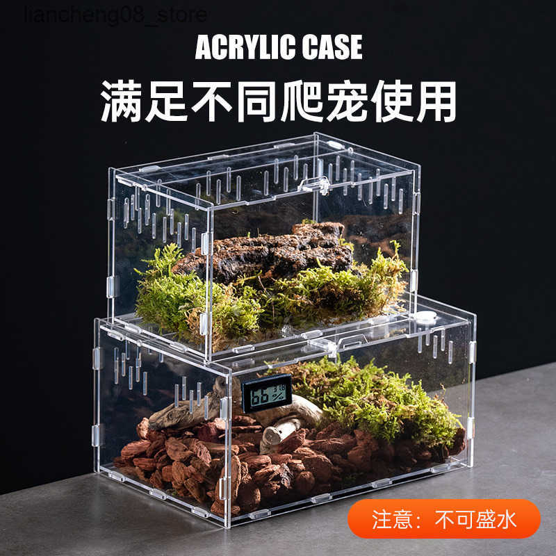 Other Pet Supplies Lightweight climbing pet feeding box eyelash horn guarding spider scorpion mantis crawler box assembly acrylic display feeding box 