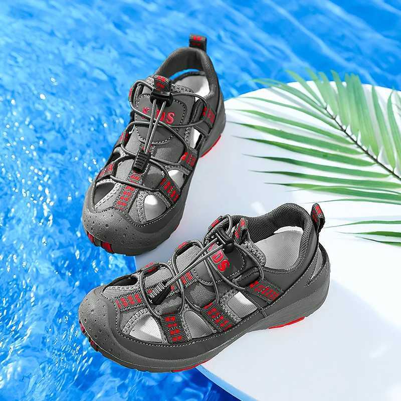 Sneakers Childrens girls sandals childrens beach sandals new anti slip soft sole breathable girls and boys shoes lightweight childrens shoes H241221