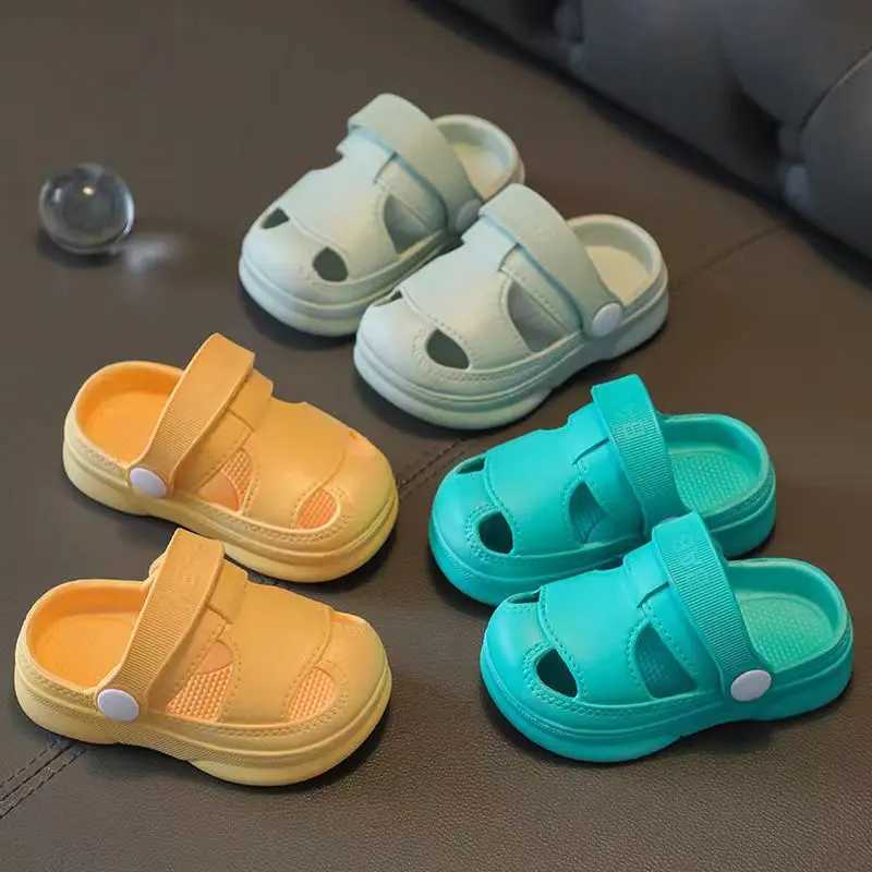 Sneakers Trendy Cute Solid Color Clogs For Boys Breathable Lightweight Wear-resistant Clogs For Indoor Outdoor Beach All Seasons H241221