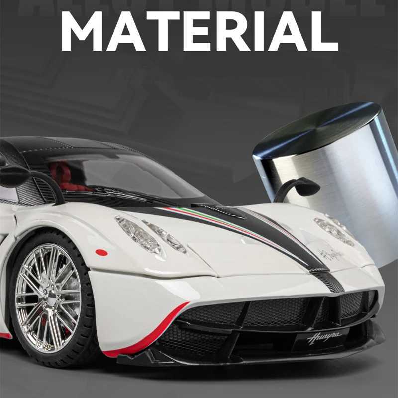 1 18 Pagani Huayra Dinastia Alloy Racing Car Model Diecasts Metal Toy Sports Car Model Simulation Sound and Light Childrens GiftXJ241221