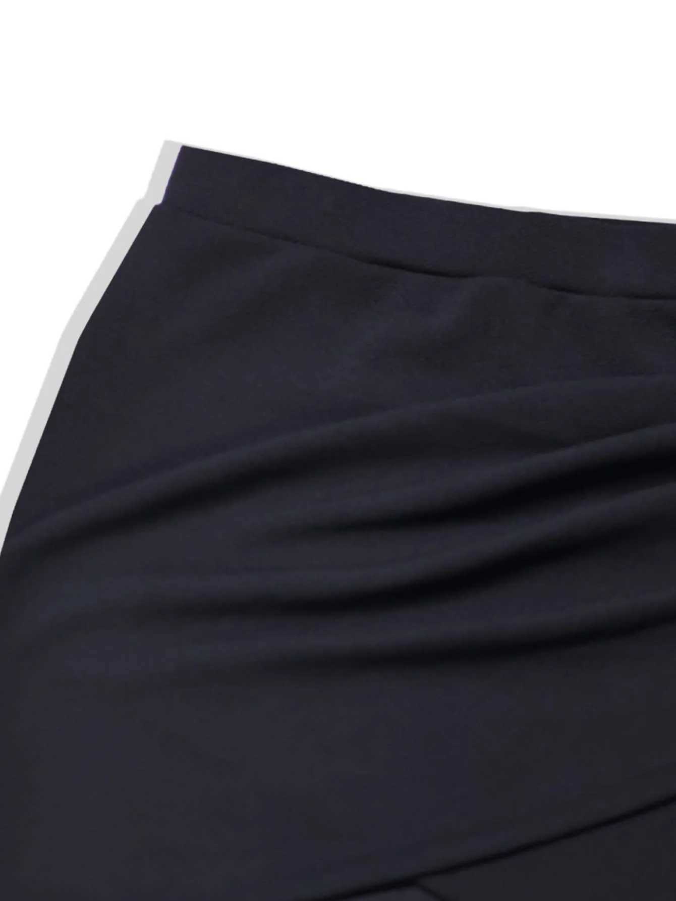 Black Split Mini Skirts Women Summer Sexy Club High Waist Slit Skirt Streetwear Korean Party Fashion Irregular Slim A LineXJ241221