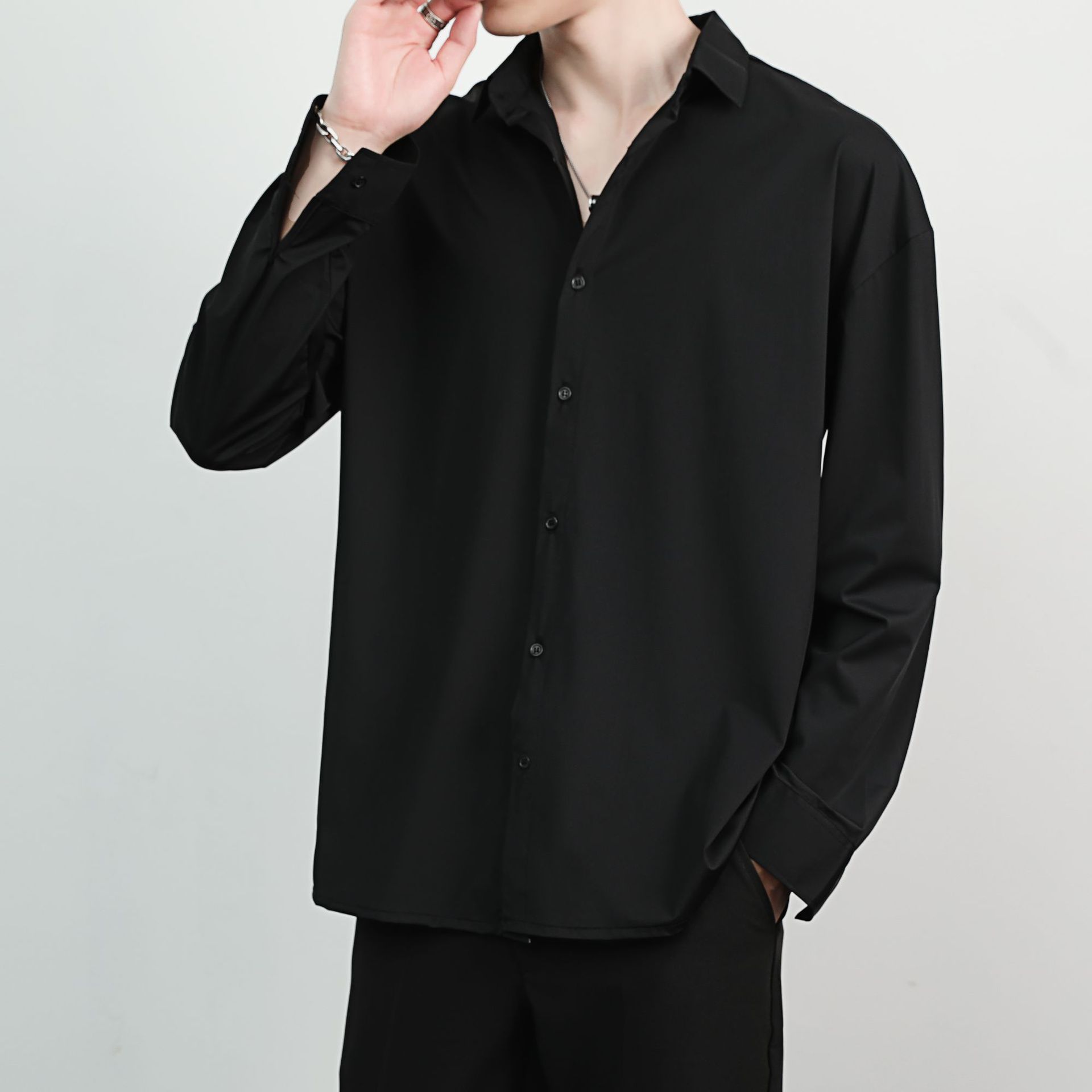 M12262 Japanese men's casual shirts spring and autumn new