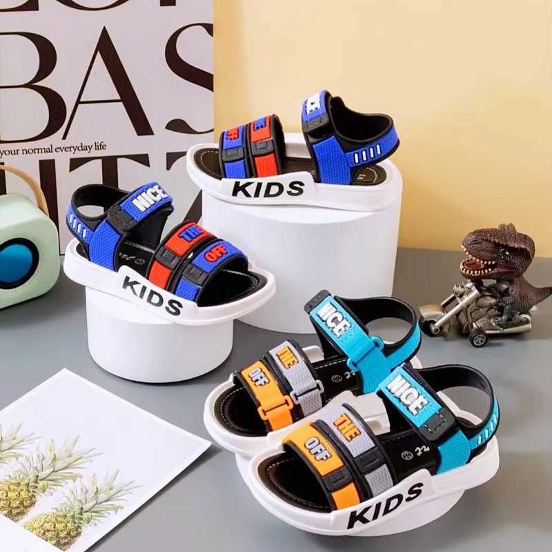 Sneakers Trendy Comfortable Open Toe Sandals For Boys Breathable Lightweight Wear-resistant Sandals For Indoor Outdoor Beach All Season H241221