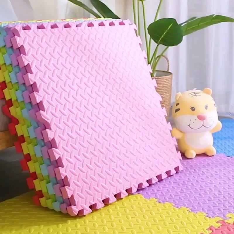 8/16 interlocking baby game mats thick and soft carpet floor mats perfect for childrens rooms play areas and exercise W241221