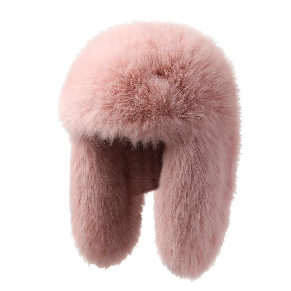 Winter Warm Lei Feng Hat Womens Artificial Fur Outdoor Thick Catcher Earrings Ski Hat Beanies Pullover Hat Mens 241220