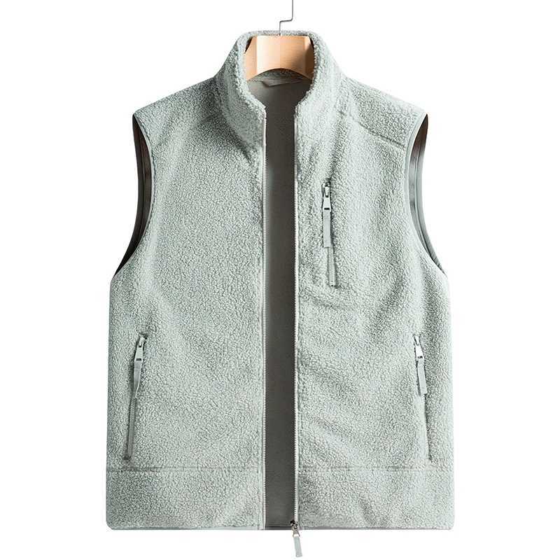 Cotton-Padded Mens Vest Men Zipper Waistcoats Plus Size 6XL Men Women Fleece Jacket Sleeveless Vest Fashion Casual Coats MaleXJ241221