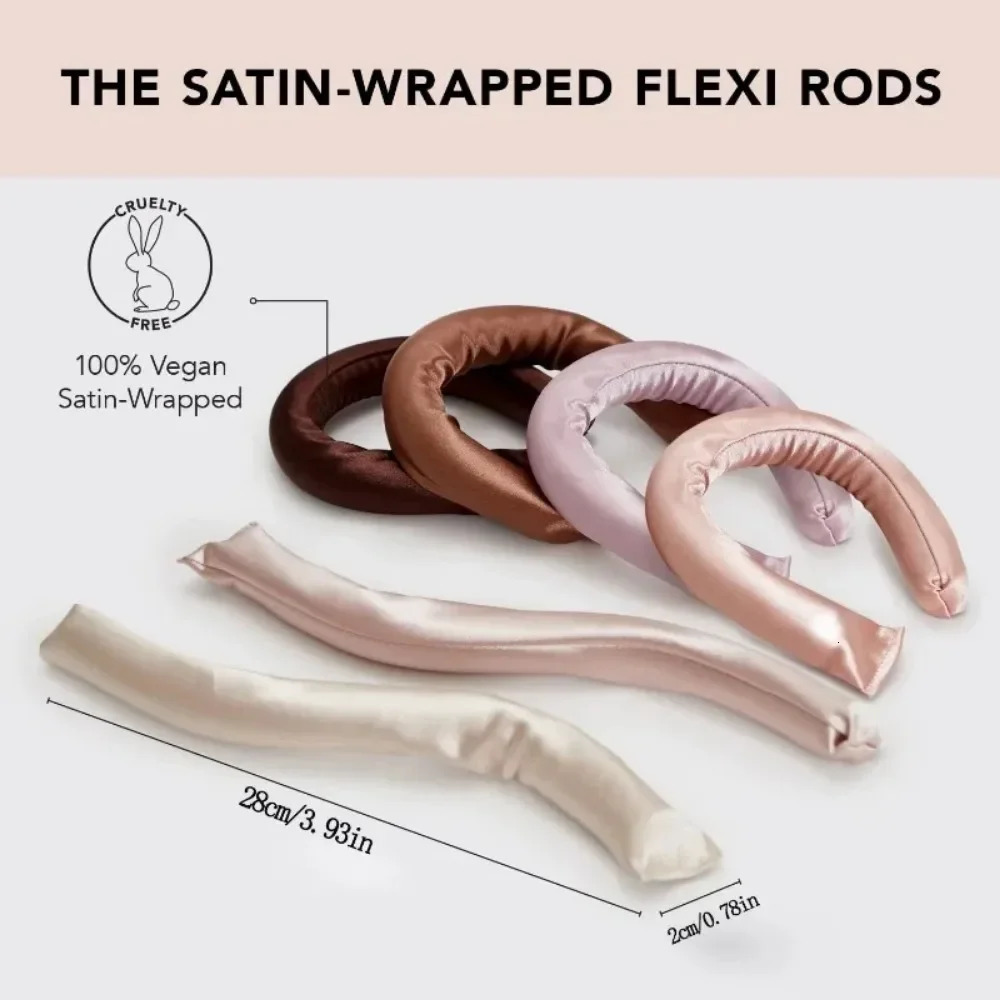 6 PCs/Set Heatless Curling Rod Soft Sponge Hair Curler Roller Foam Bendy Twist Curls Tool DIY Hair Styling Hairdressing Tools 241220