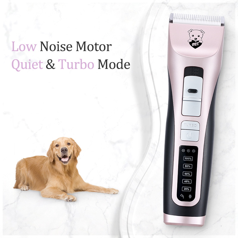 Professional Dog Hair Trimmer Rechargeable Pet Cat Grooming Clipper Shaver Low-Noise Electric Cutters Haircut Hine JOYU