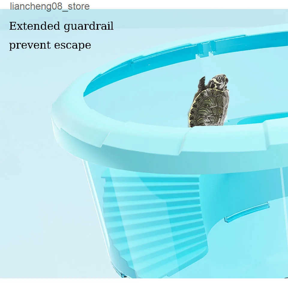 Other Pet Supplies A small aquarium with a turtle tank breeding box equipped with a drying platform and a climbing platform L240910