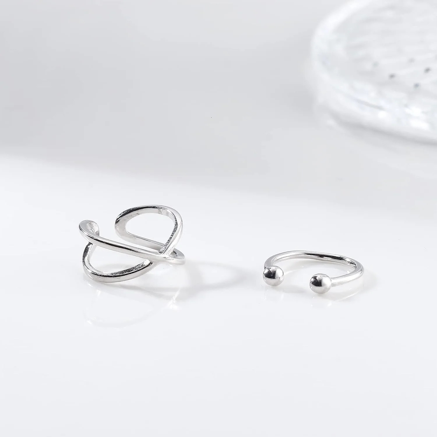 Fansilver Cuff Earrings S925 Sterling Silver Non-Piercing Earcuff Cartilage Earrings Conch Ear Clips for Women Ear Jewelry 241220