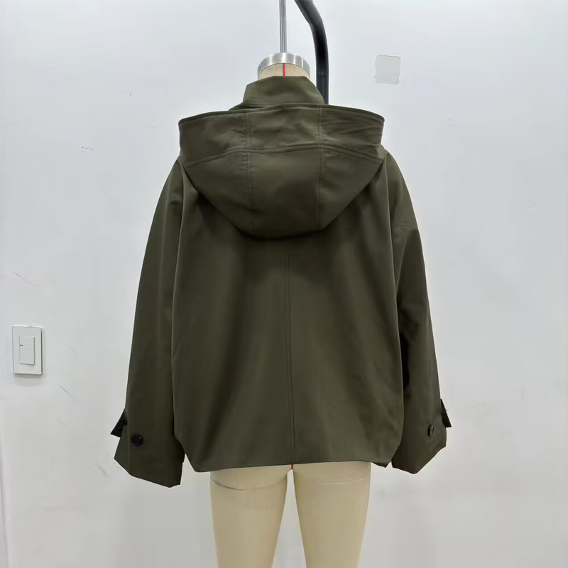 TRAF Hooded Women's Trench Coat Long Sleeve Women's Windbreaker New in Coats and Jackets for Women Winter Coats Woman 2024