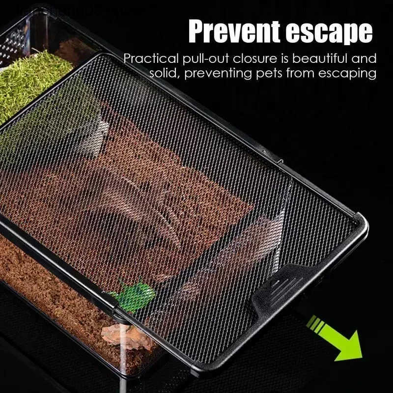 Other Pet Supplies Reptile feeding box transparent amphibian breeding box ventilated hatching container reptile Terrarium tank L240910
