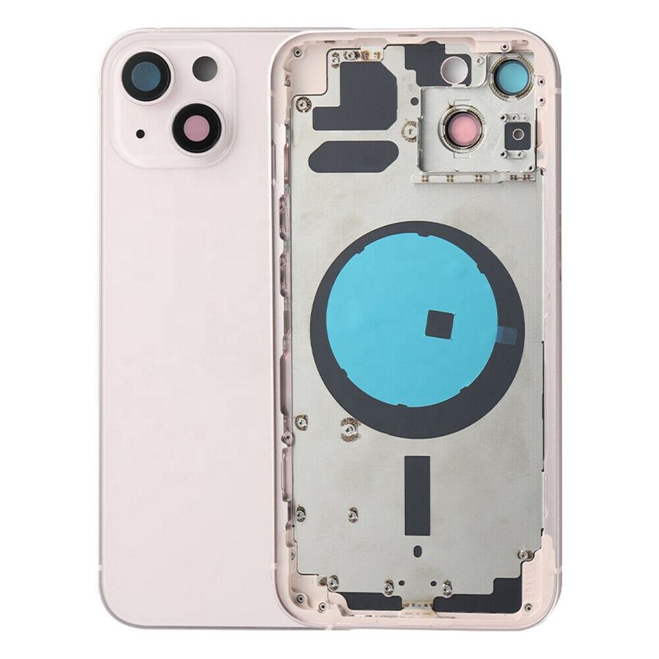 Rear Housing Assembly For iPhone 13 13mini With Battery 2025 Back Cover+Middle Chassis Frame+SIM Tray+Side Key Parts+Tools+Adhesive