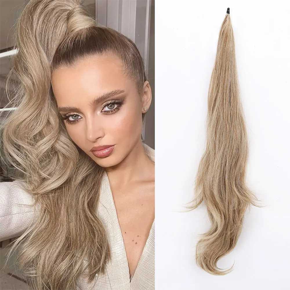 MERISIHAIR Synthetic Flexible Wrap Around Ponytail Long Wavy Layered Fake Ponytail Hairpiece Extensions For Women Daily UseXJ241221