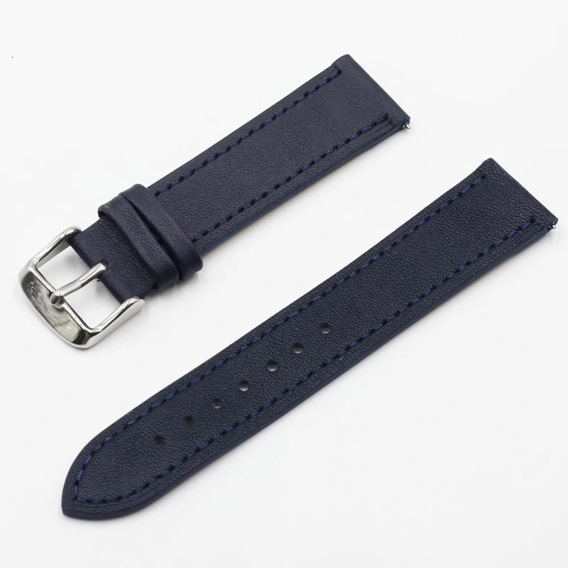 High Quality Retro Watch Strap Band 18mm 20mm 22mm 24mm Leather Watchbands Gray Black Brown Blue for Men Watch Accessories 241220