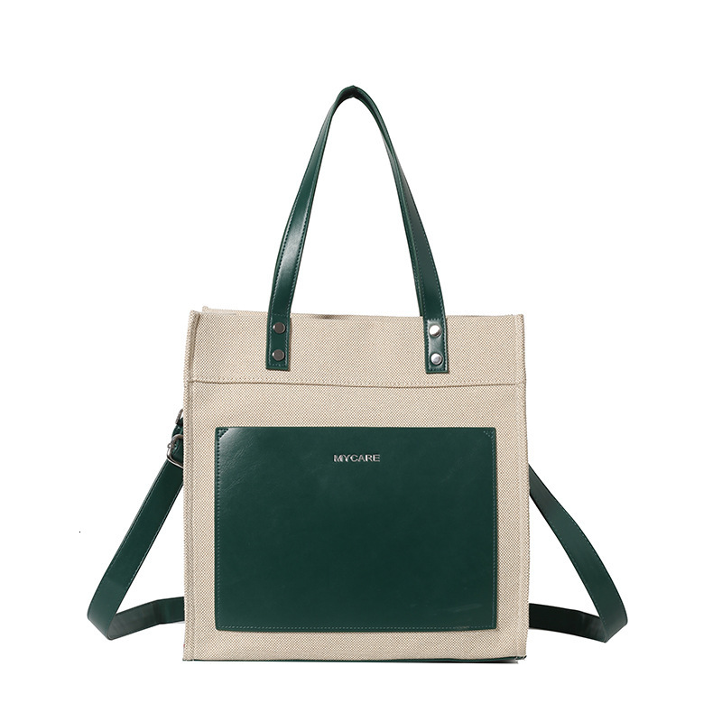 Canvas handbag suitable for new fashion trend contrasting colors casual business commuting designer shoulder bag trendy crossbody bag bag