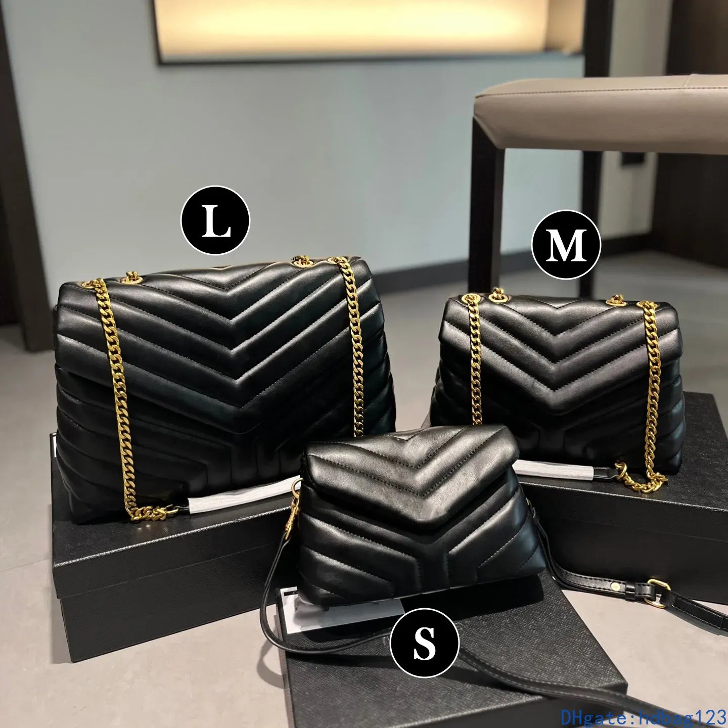 Designer luxury Purses Handbags High Quality Sheepskin 3 Sizes Gold Chain Classic Flap Handbag Small Purse Shoulder Bag