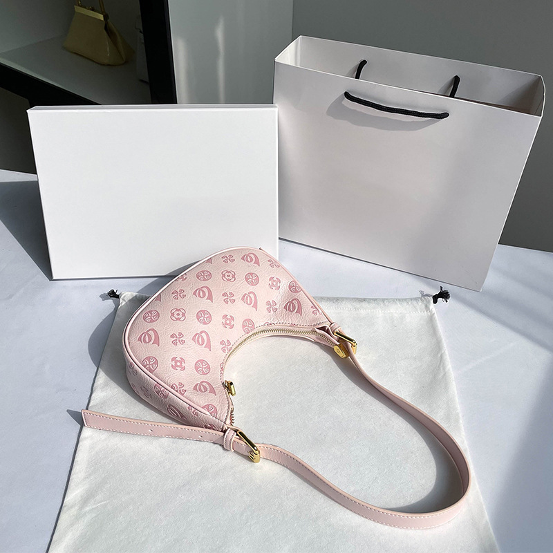Designer Handbags Chic Pink Crescent Underarm Shoulder For Women - Lightweight Daily Bag New Free Delivery Designer Bag