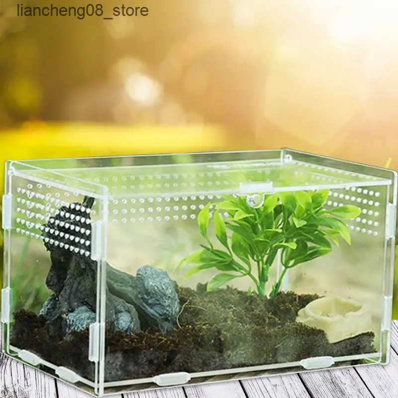 Other Pet Supplies Terrarium transparent reptile breeding carrier lightweight acrylic large feeding wolf spider habitat box L240910