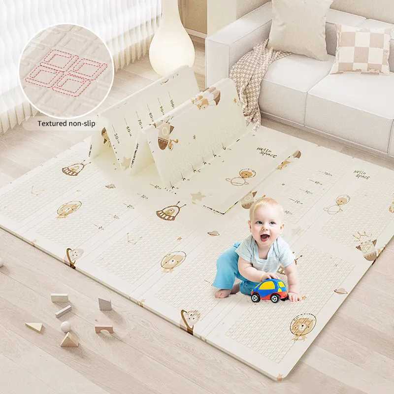 Baby Flash 2cm Folding Baby Game Mat Cartoon Game Mat Puzzle Childrens Mat Baby Room Thick Crawling Mat Folding Mat W241221