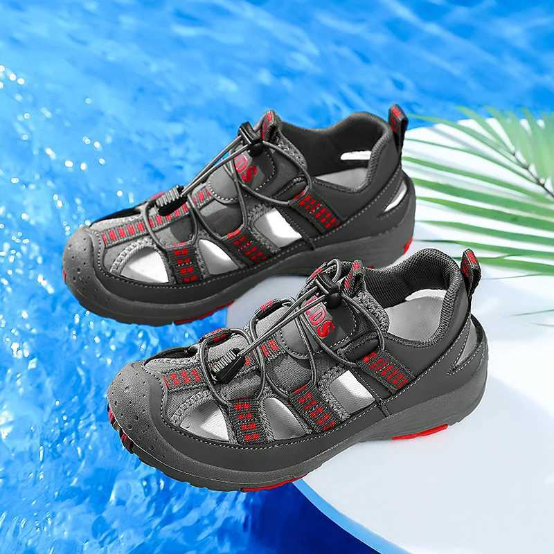 Sneakers Childrens girls sandals childrens beach sandals new anti slip soft sole breathable girls and boys shoes lightweight childrens shoes H241221