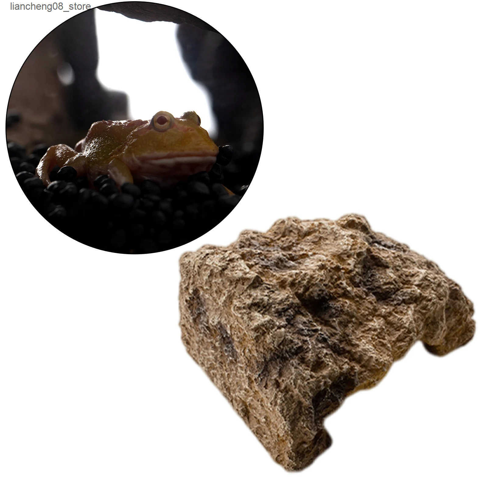 Other Pet Resin Reptile Hide Cave Decoration Lizard Snake Turtle Shelter Hide Rest Cave Aquarium Landscaping Decors L240910