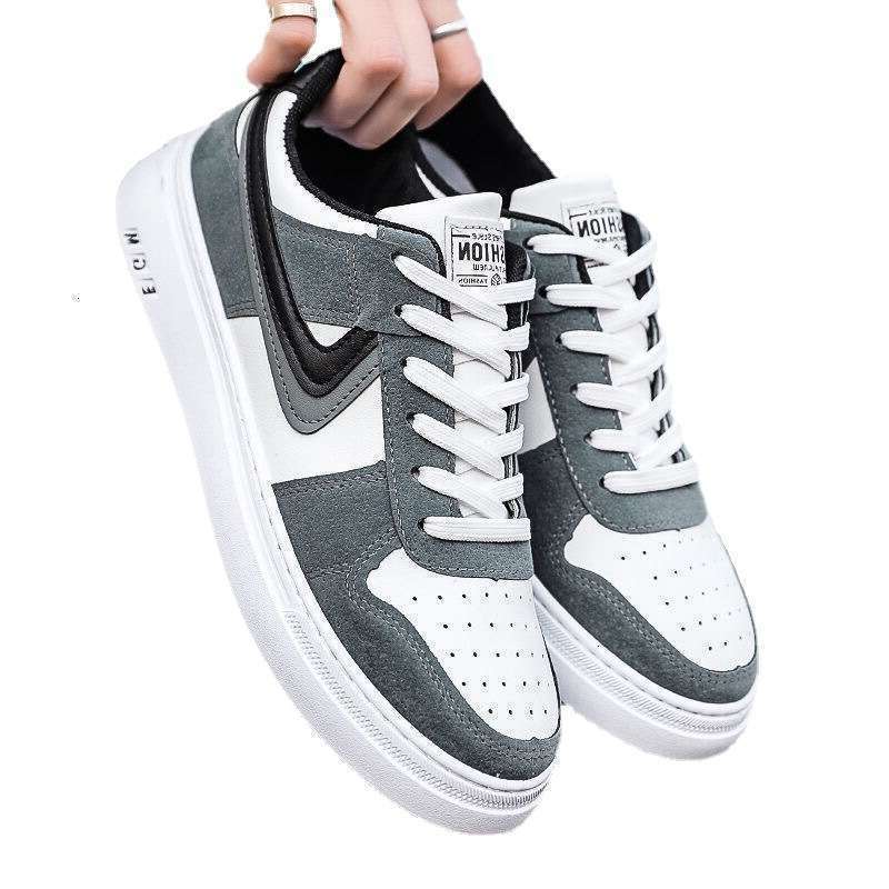 2024 Spring/Summer New Men's Fashion Casual Board Color Blocking Lace Up Korean Versatile Trendy Shoes Flat htrn