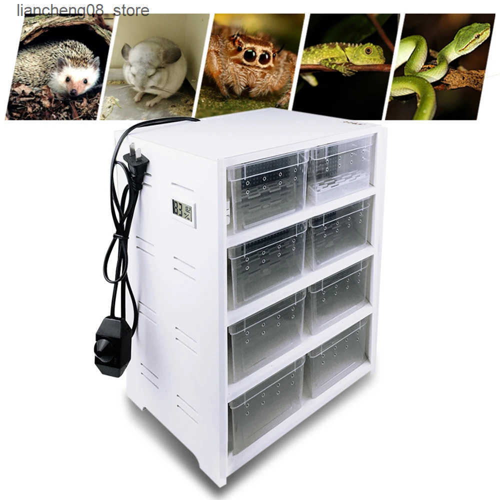 Other Pet Supplies LOYALHEARTY 8 Mesh reptile shell cage gecko lizard pet snake Terrarium fish tank spider insect breeding box+heating pad L240910