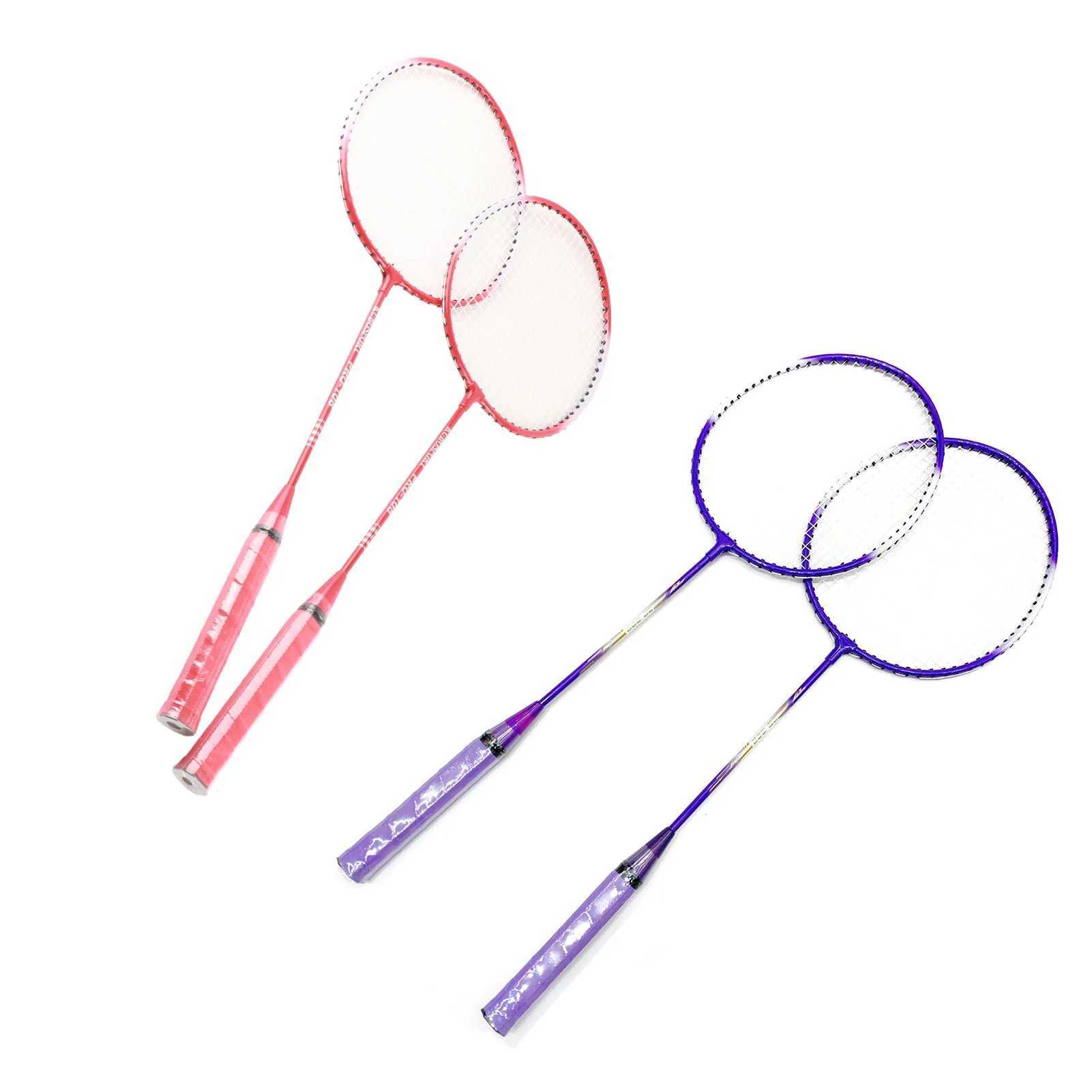 Badminton Racket 2 Player Super Light Split Handle Iron Alloy Badminton Racket Set Suitable for Beginners and ChildrenW241221