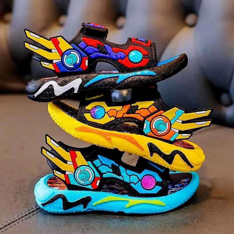 Sneakers Vibrant Anime-Inspired Open-Toe Sandals for Boys - Breathable Wear-Resistant and Comfortable for All Seasons - Perfect for Cas H241221