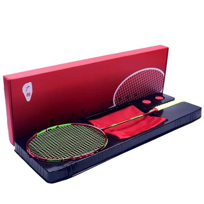 Hot type 0u badminton racket ultra light secondary molding integrated adult carbon fiber badminton racket sports equipmentW241221