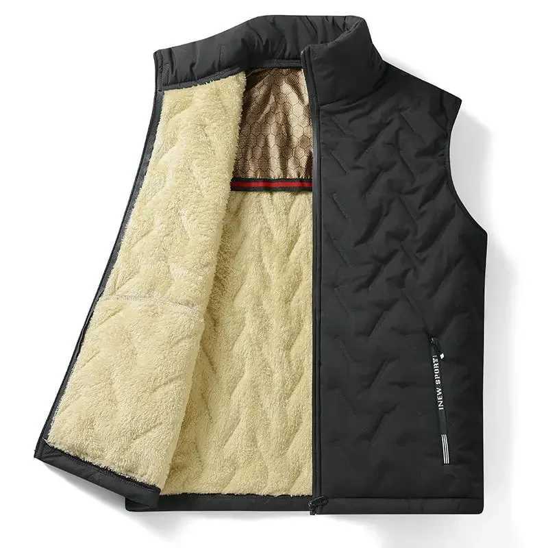 Cashmere Mens Vest Windproof Lambswool Graphene Heat Gathering Sleeveless Jacket Coat Men Versatile Outdoors Thicken WaistcoatXJ241221