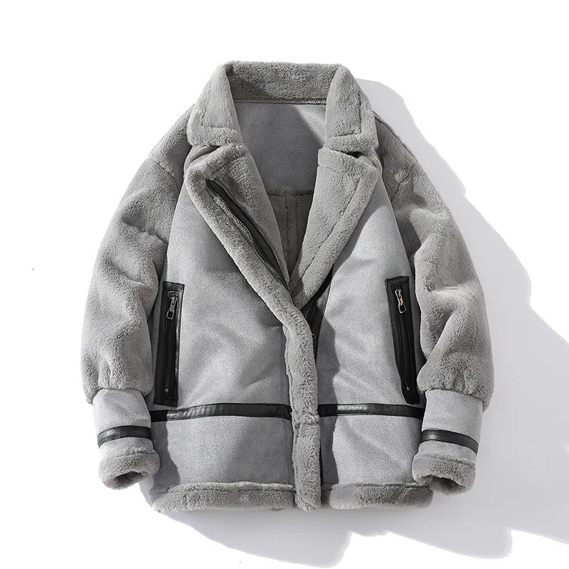 Winter Mens Thick Velvet Jacket Outdoor Motorcycle Sports Keeping Warm Hiking Skiing Adventure Travel Leather Coat 241216