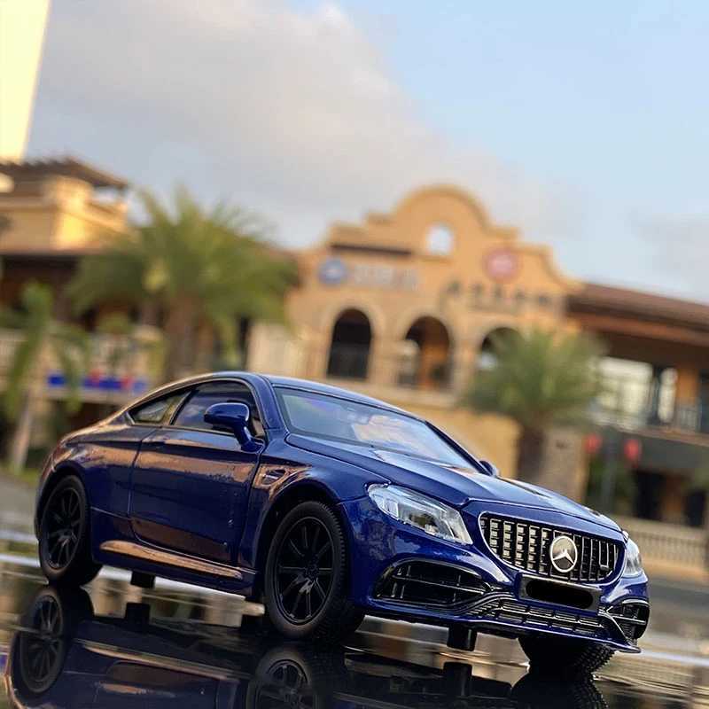 1 32 C63S Coupe Alloy Car Model Diecast Metal Toy Vehicles Car Model Collection Simulation Sound and Light Childrens GiftsXJ241221