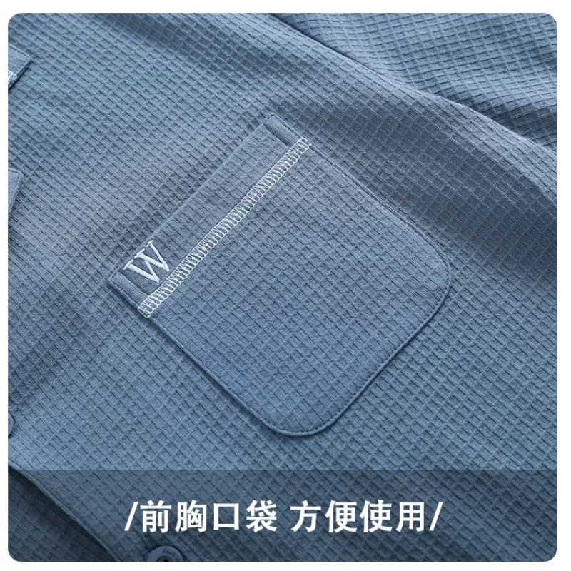 3XL Plus size mens sleepwear Korean spring cotton plain weave long sleeved home wear sleepwear 2-piece set soft open collar casual wear W241221