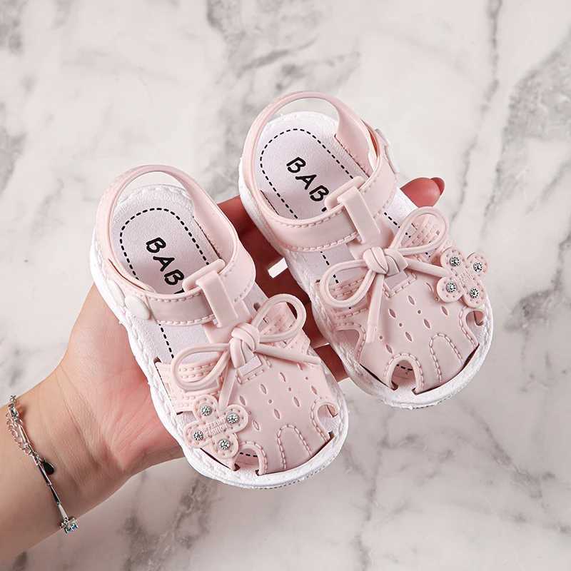 Sneakers Trendy Cute Bowknot Sandals For Baby Girls Breathable Lightweight Walking Shoes For All Seasons H241221