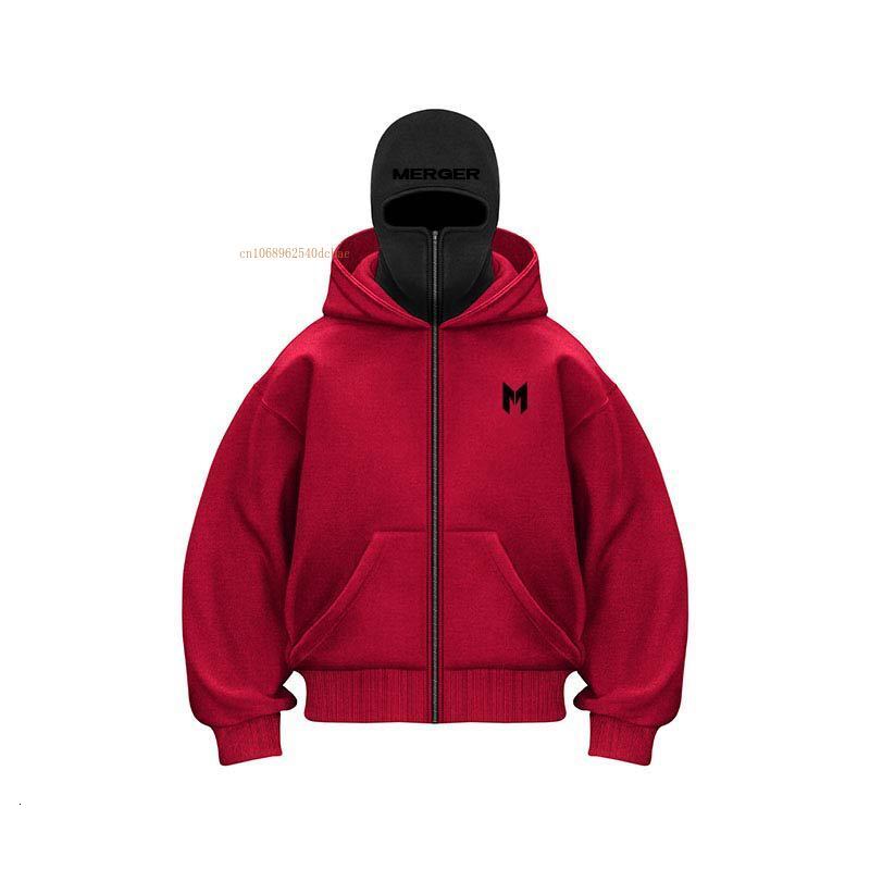 Double Hooded Zipper Cardigan Men Women Winter High Street Loose Couple Jacket Ins New Tide Letters Embroidery Sports Hoodie