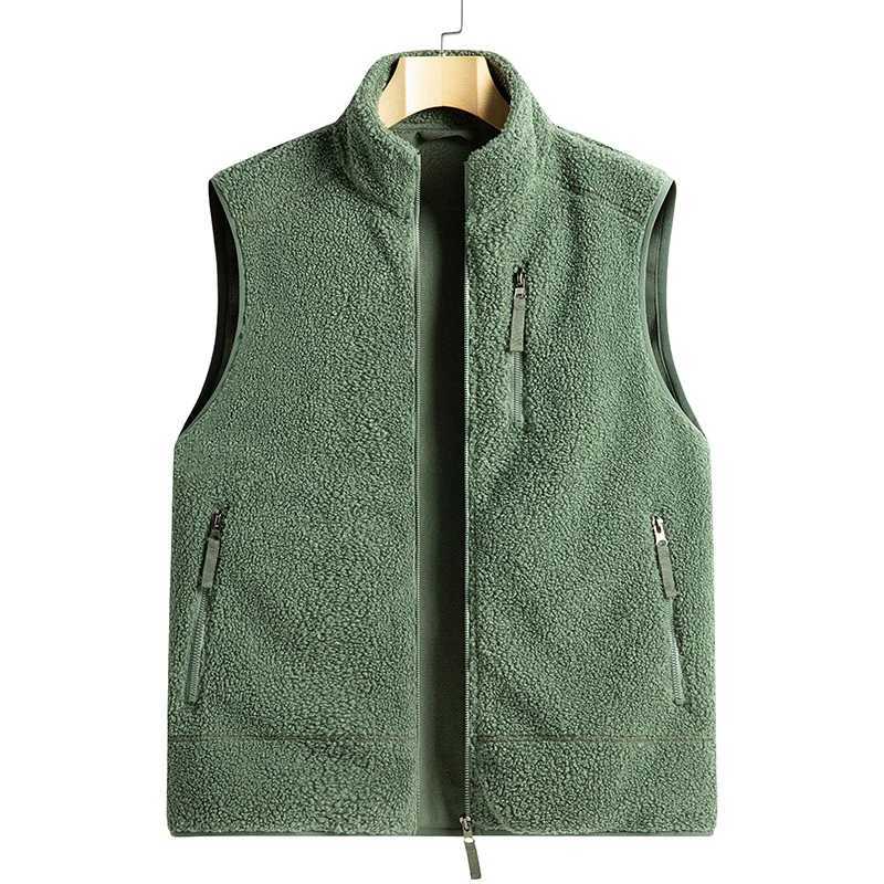 Cotton-Padded Mens Vest Men Zipper Waistcoats Plus Size 6XL Men Women Fleece Jacket Sleeveless Vest Fashion Casual Coats MaleXJ241221
