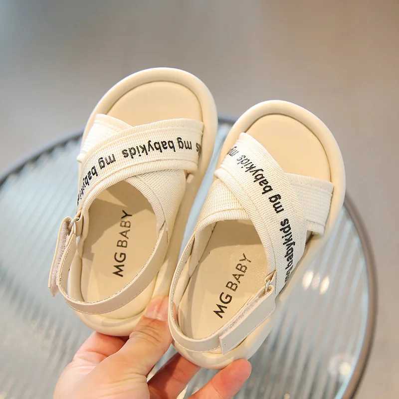 Sandals South Korean cross strap baby sandals high-quality girls solid summer sandals boys casual beach shoes J241214